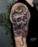 Traditional-Snake-Skull-Tattoo