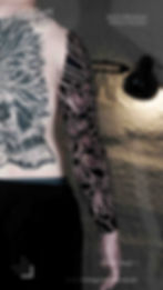 Black and Grey-Blackwork-Full-Arm-Sleeve-Tattoo-In-Bali