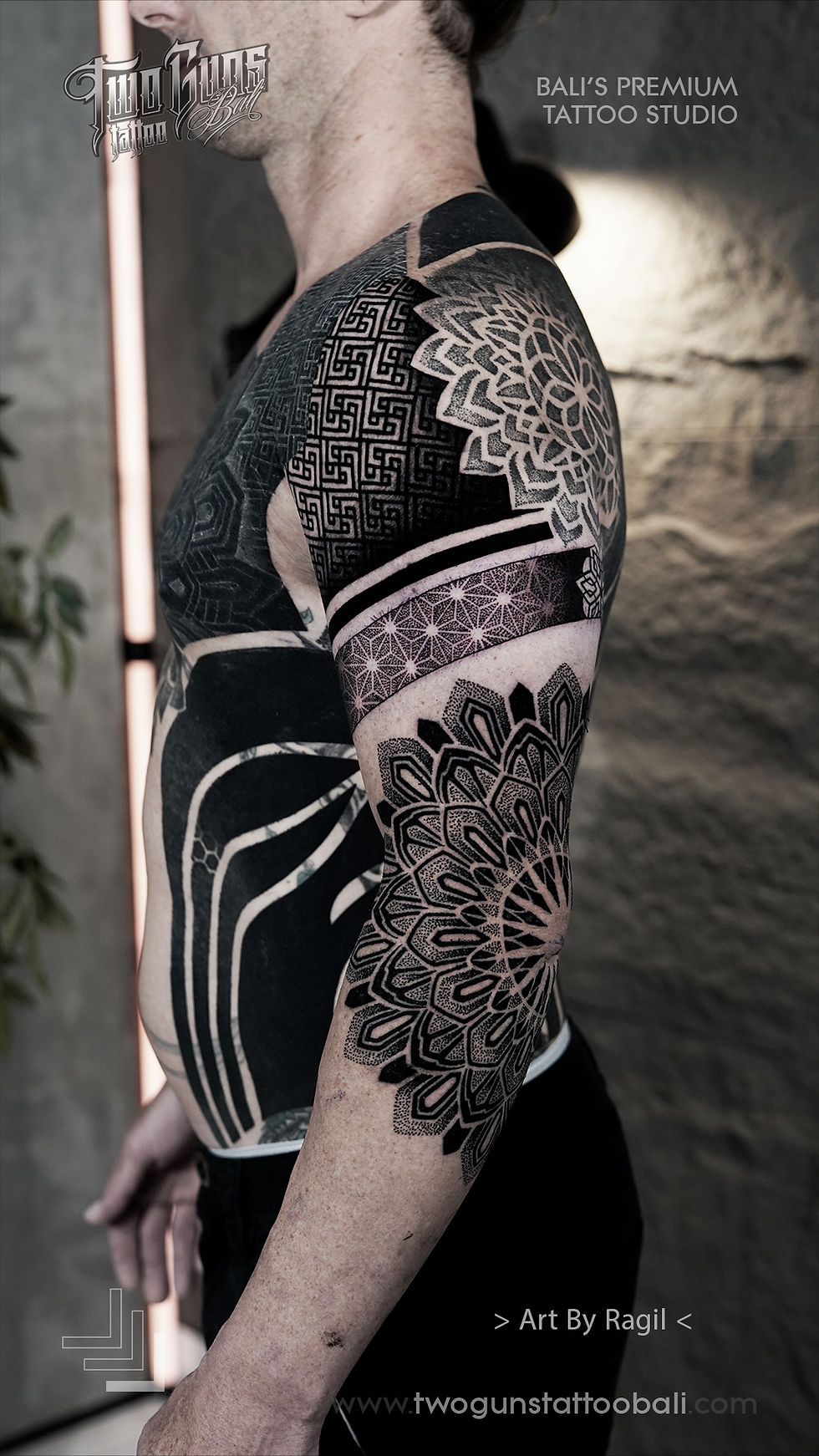 Geometry-Mandala-Ornament-Black Work-Tattoos-In-Bali
