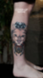 Before-Cover-Up-Realistic-Color-Puma-Lower-Leg-Tattoo