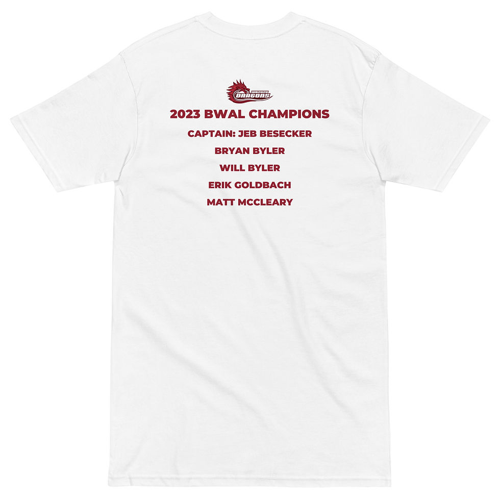 Thumbnail: Dragons BWAL Champions Men’s Premium Heavyweight Tee