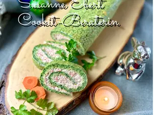 Rucola-Rolle mit Möhrencreme