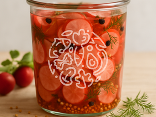 Radieschen süß-sauer im Glas