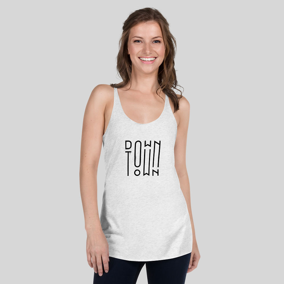 Thumbnail: Débardeur femme blanc Downtown porté par la modèle