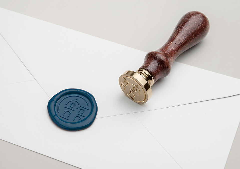 Cachet de cire de l'emblème de la marque