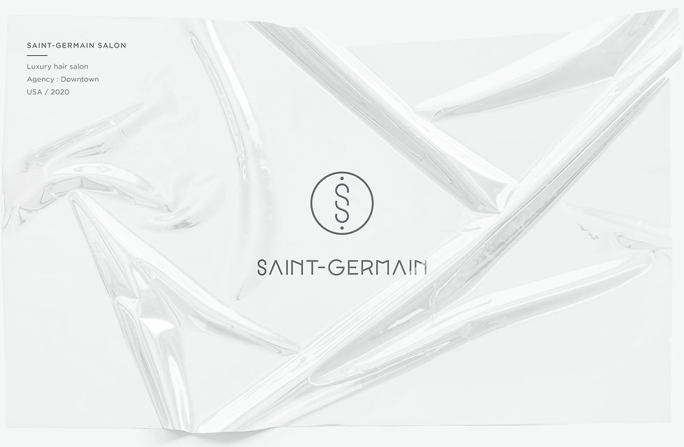 Deuxième proposition de design de logo pour le salon de coiffure haut-de-gamme Saint-germain par le graphiste Downtown à Lyon