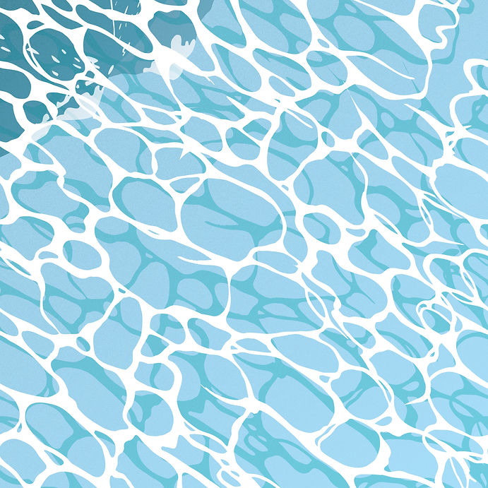 Création d'une trame graphique effet eau pour la communication évènementielle du Défi Foly