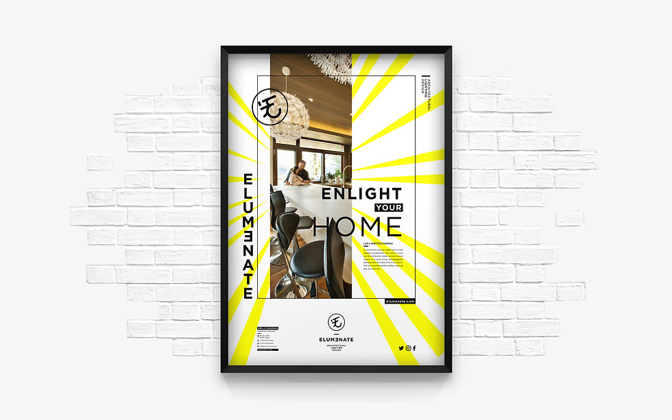 Création affiche publicitaire et poster pour la nouvelle identité de marque Elumenate