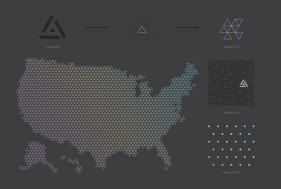 Explanation of the construction of the graphic frameworks of the brand's new visual identity