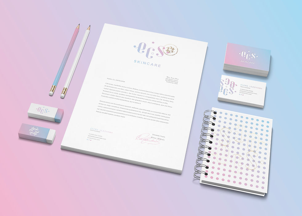 Branding complet et identité visuelle pour une marque de produits cosmétiques de luxe au CBD