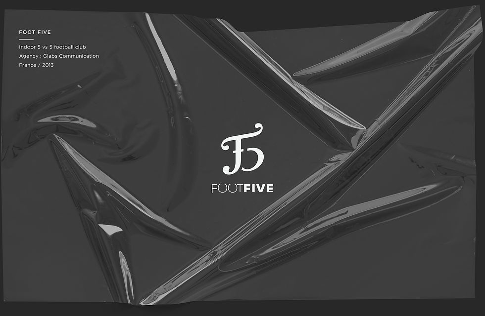 Création du logo de la marque Foot Five à Lyon, studio branding Downtown