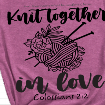 Thumbnail: Knit together t-shirt Colossians 2:2