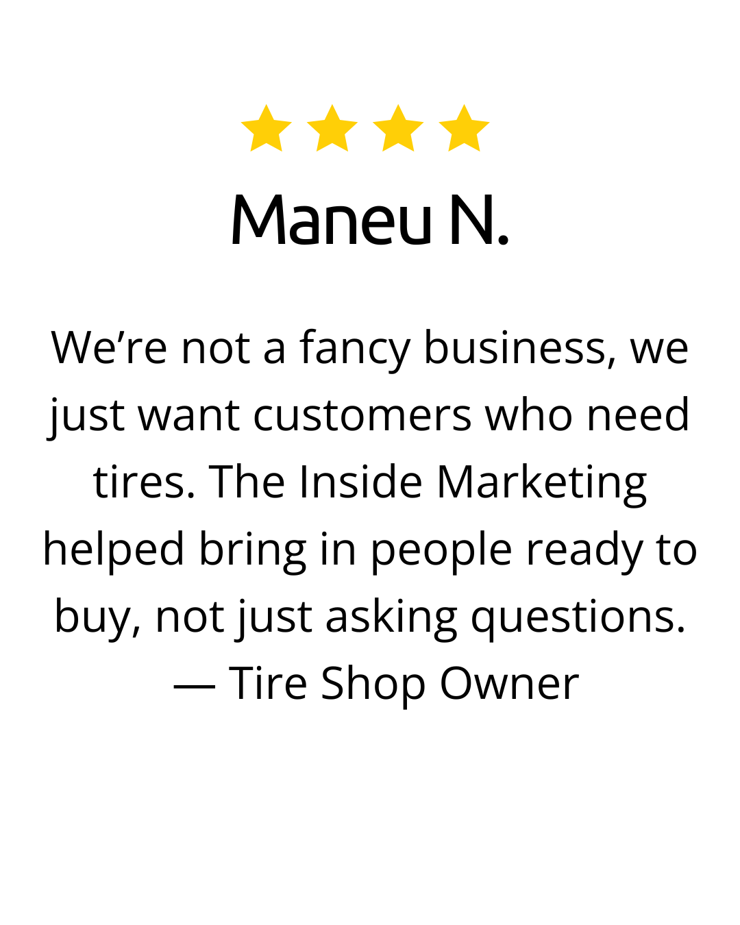 Client testimonial 5