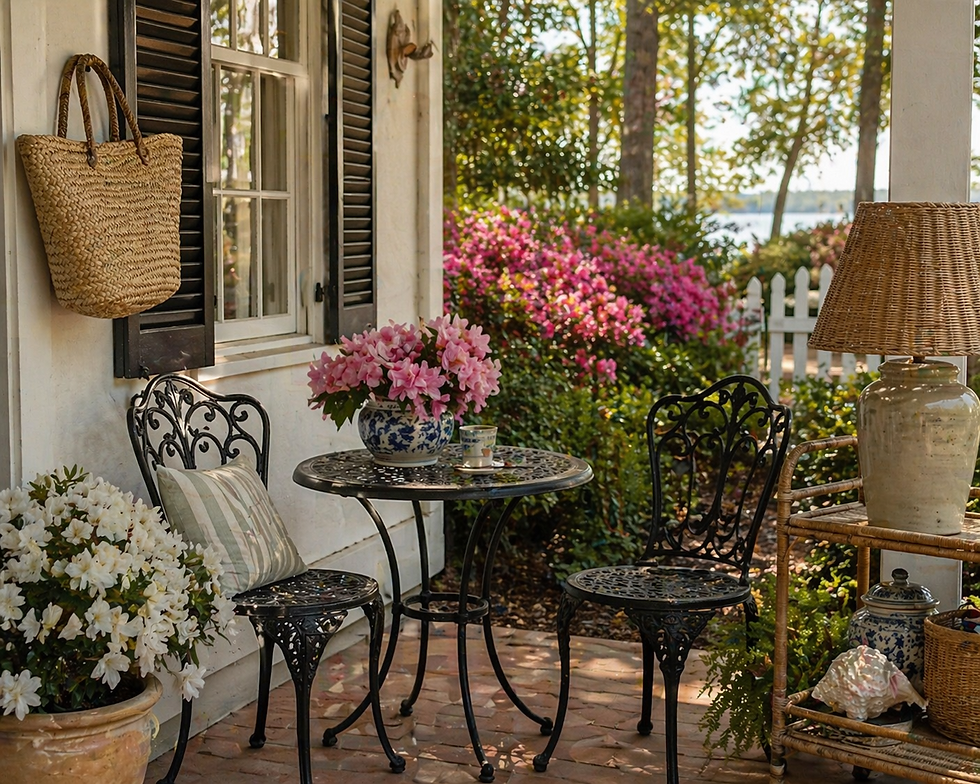 Vintage wrought iron bistro set