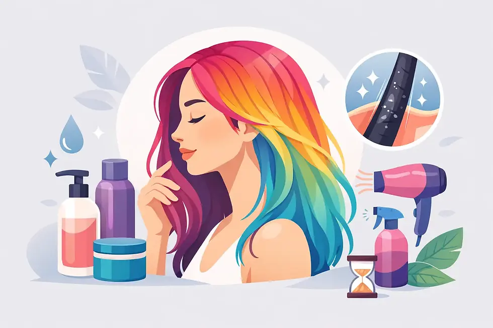 Mantenimento capelli colorati vivaci: cosa fare
