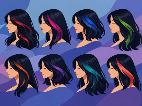 8 colori vividi perfetti sui capelli scuri