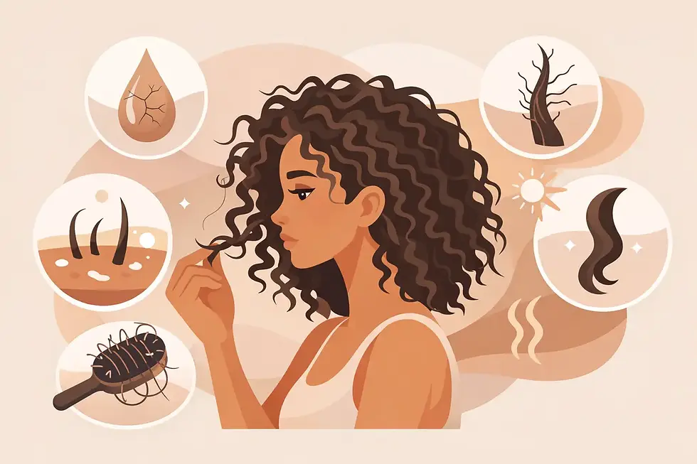 5 segnali capelli ricci disidratati da notare