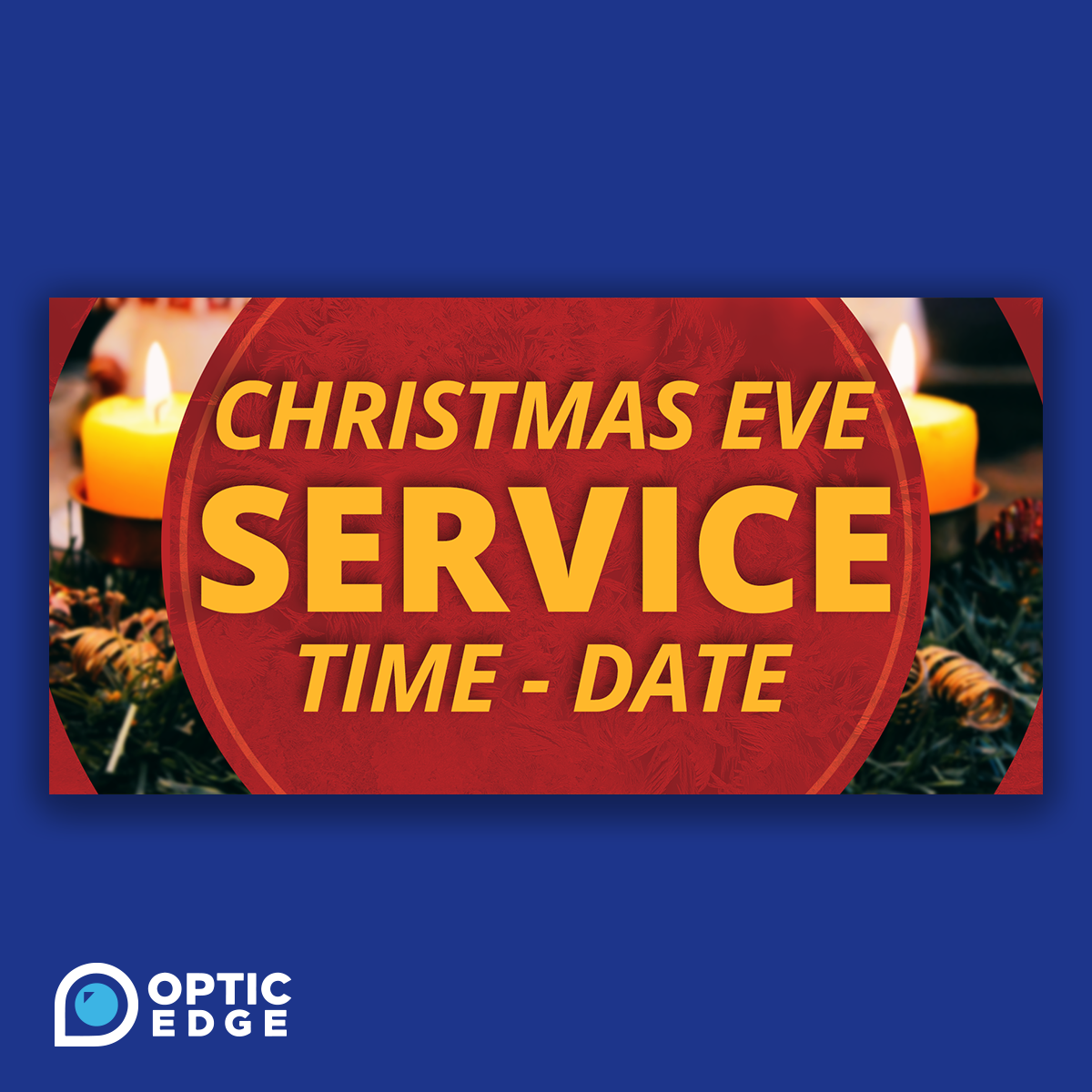 Editable Christmas Eve Service Slide