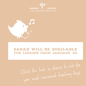Choose your days for lessons with Sarah