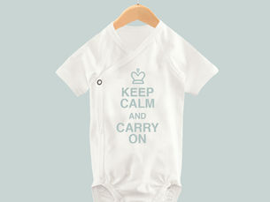 Keep calm and carry on baby grow