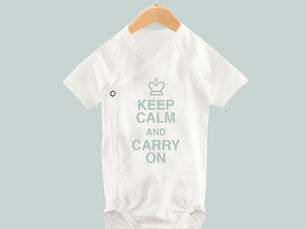 Keep calm and carry on baby grow