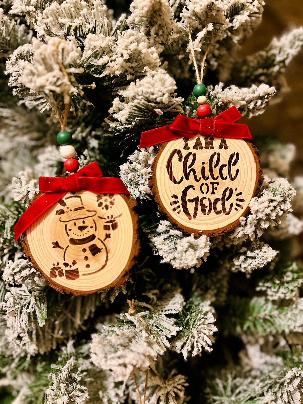 Thumbnail: Wood-burned Ornaments