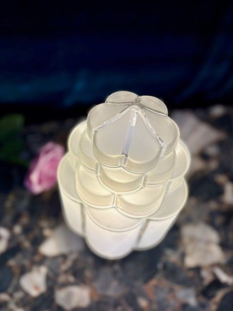 Miniature : Lampe Art Déco à poser de style building avec un pied en bronze