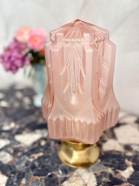 Miniature : Lampe art deco rose skyscraper building gratte-ciel 1930 exceptionnelle