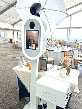 Photo booth backdrop with personalized design for private event in Metro Detroit