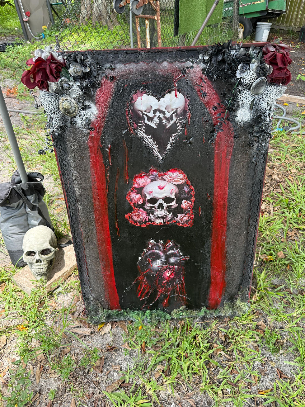 Thumbnail: The Dark Of You - gothic style handmade painting one of a kind art