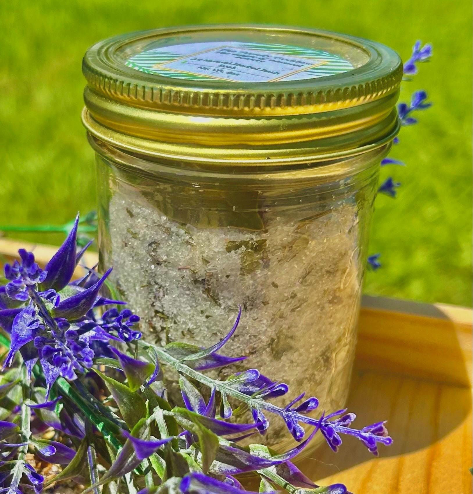 Glowing Herbal Bath Soaks with Organic Shimmer Mica Powder and Botanical Flowers