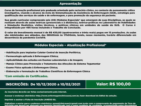 Processo seletivo para turma 2021.1