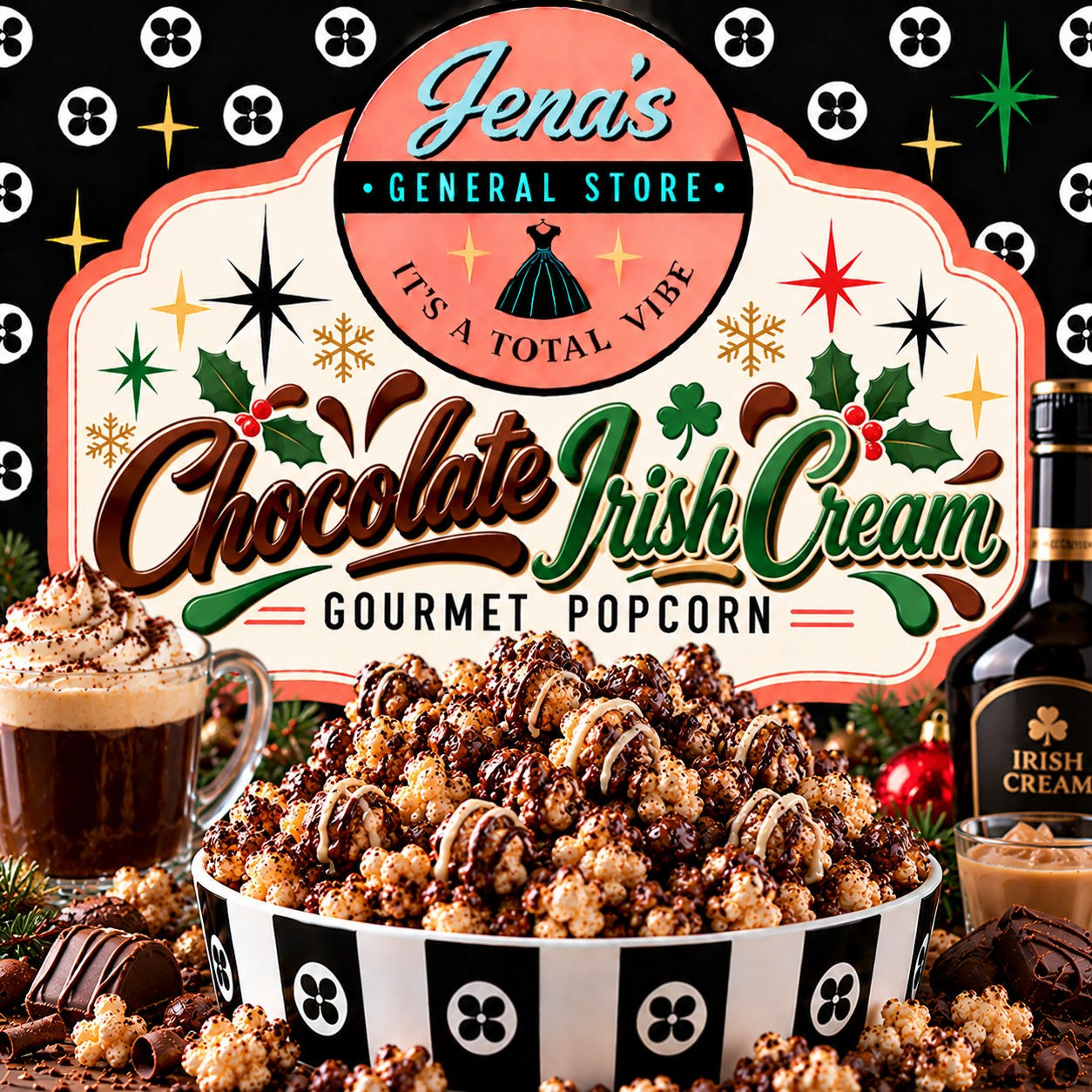 Irish Cream Chocolate Popcorn