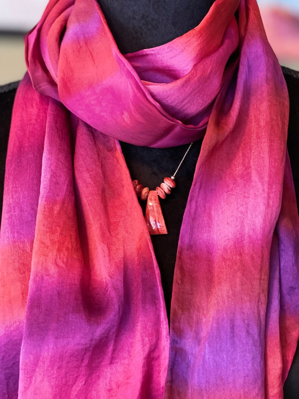 Thumbnail: Hand-dyed Silk Scarves