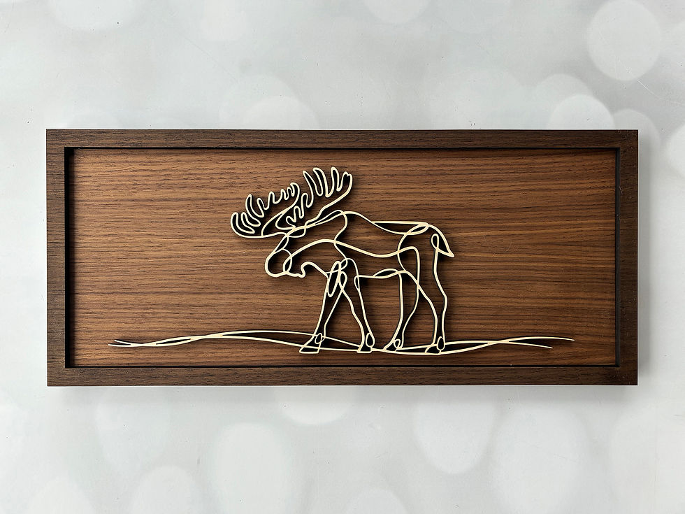 Moose Line Art Wall Hanging