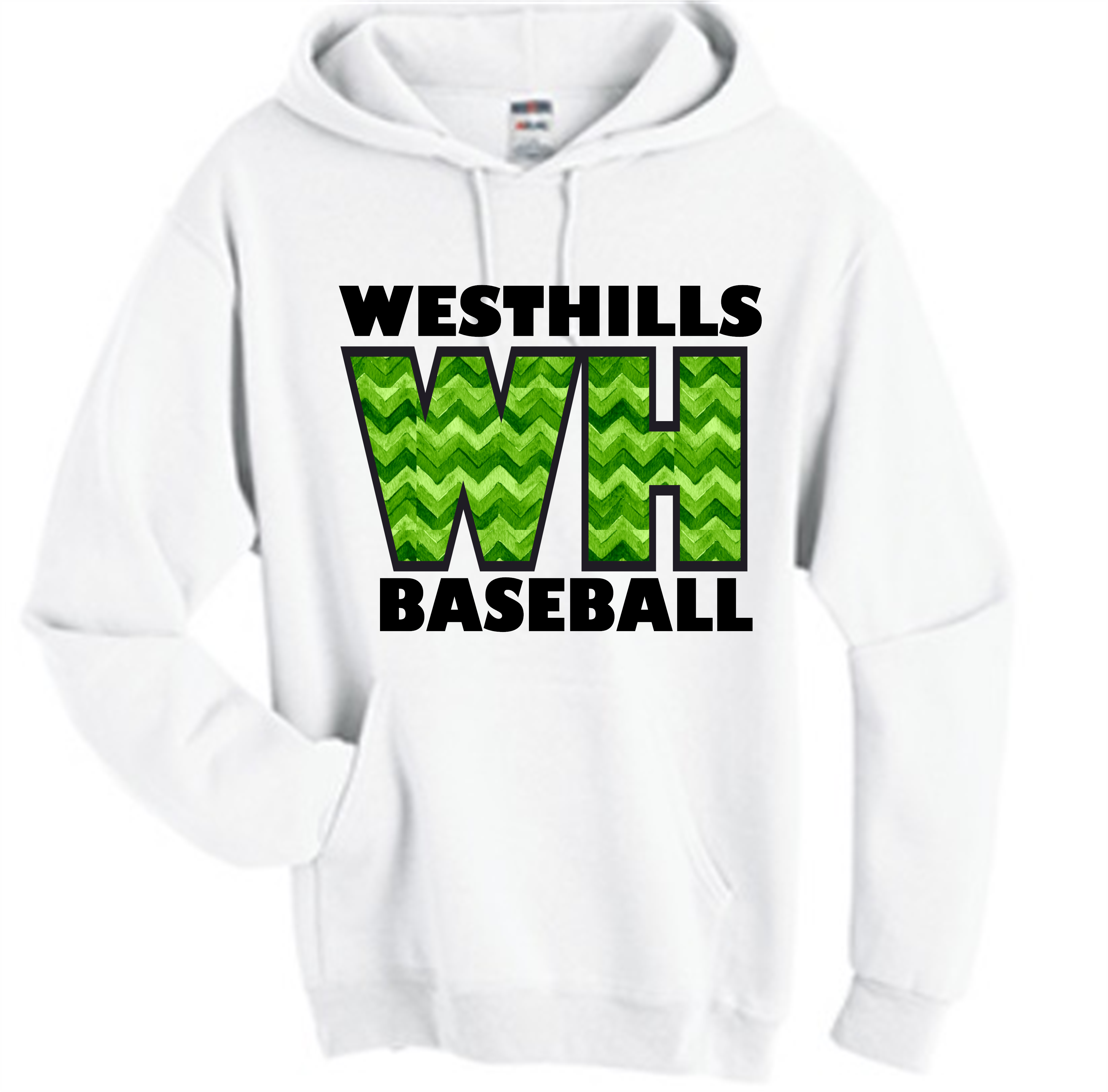 West Hills Chevron Baseball Hoodie - West Hills Baseball