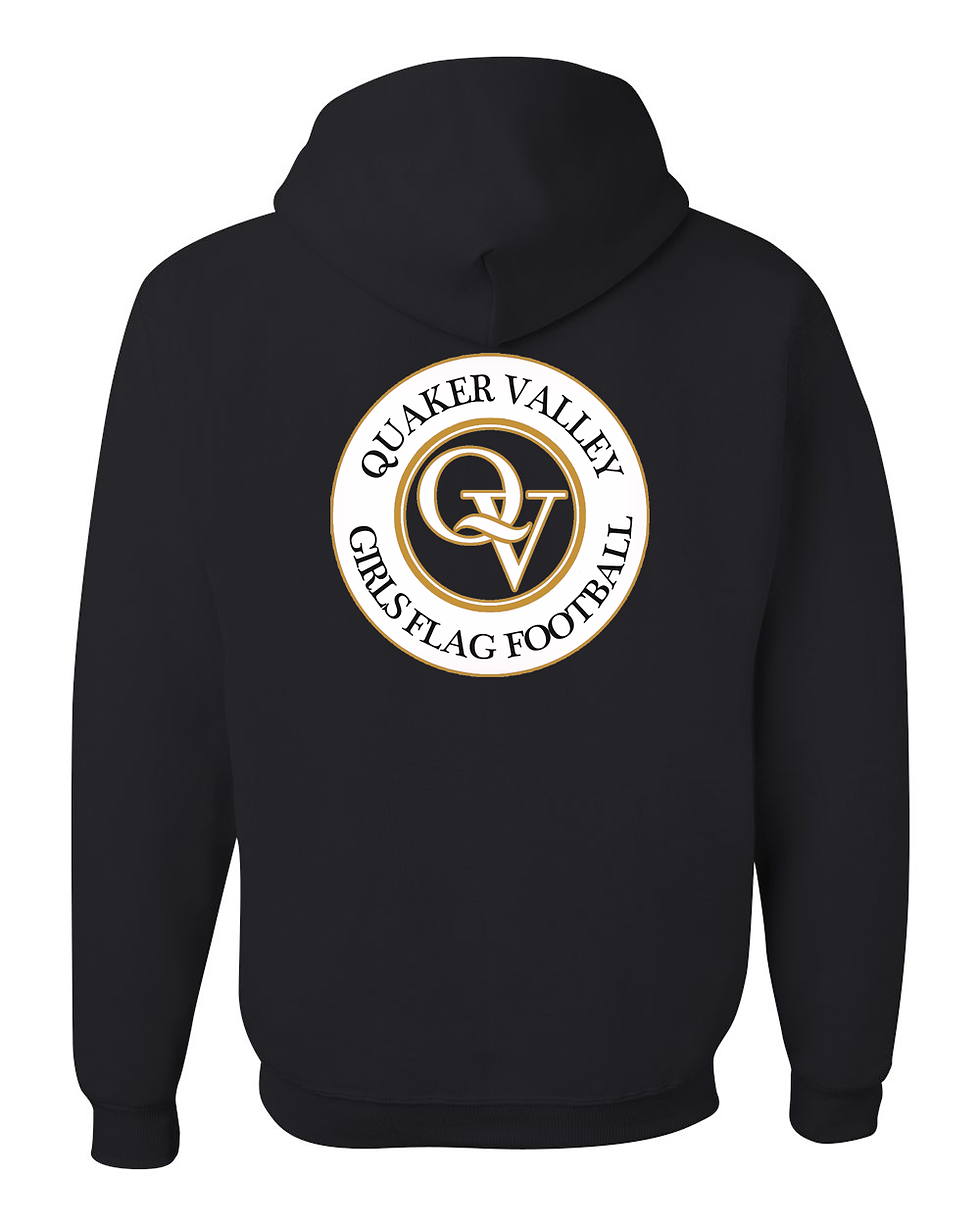 Thumbnail: Quaker Valley Logo Flag Football Hoodie Sweatshirt