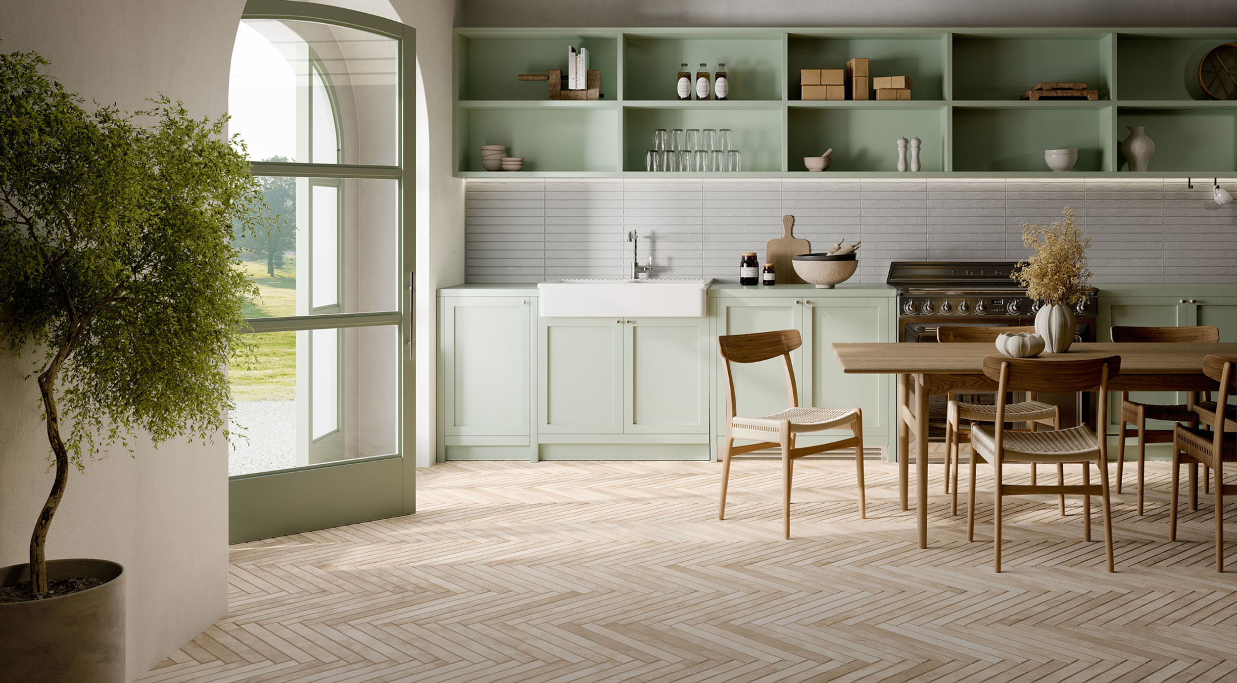 Ashholme Mud Internal Porcelain Tile