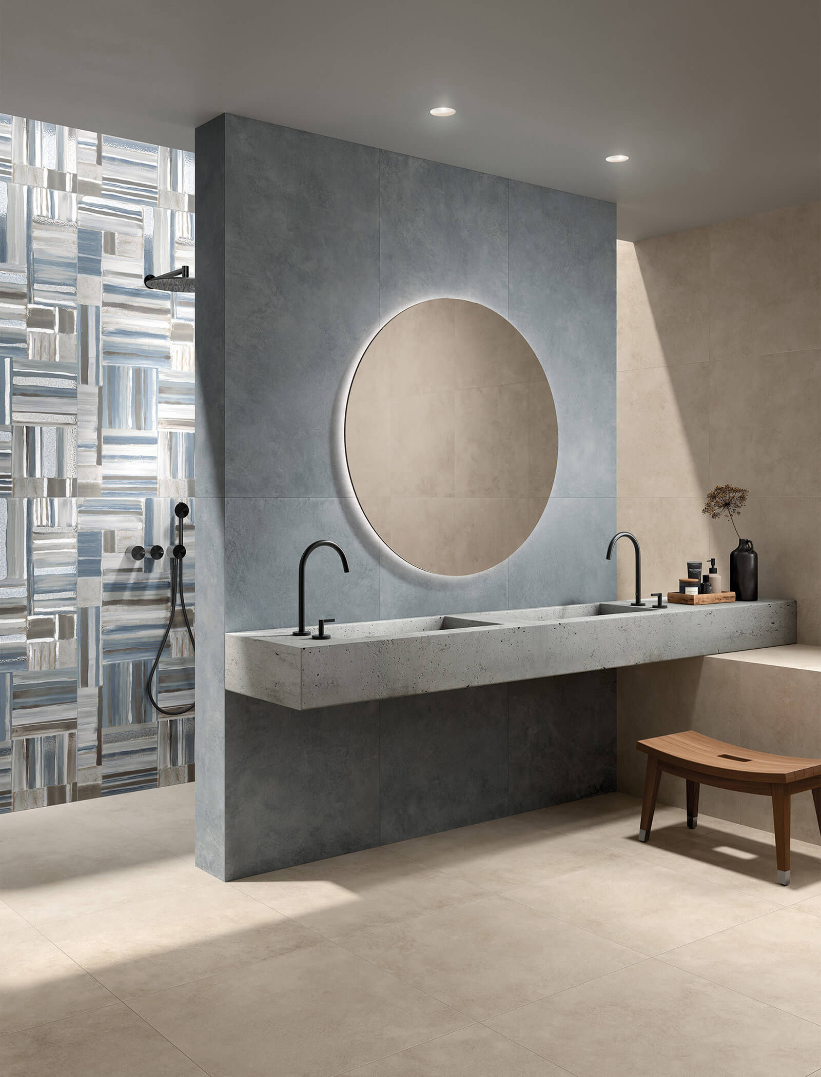 Plaza Mid Blue Internal Porcelain Tile