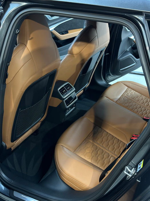 Detailed leather car interior