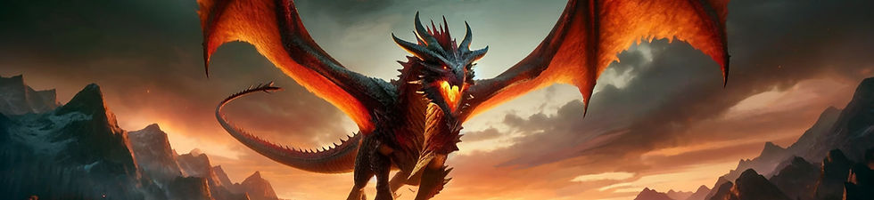 Drache im Sonnenuntergang