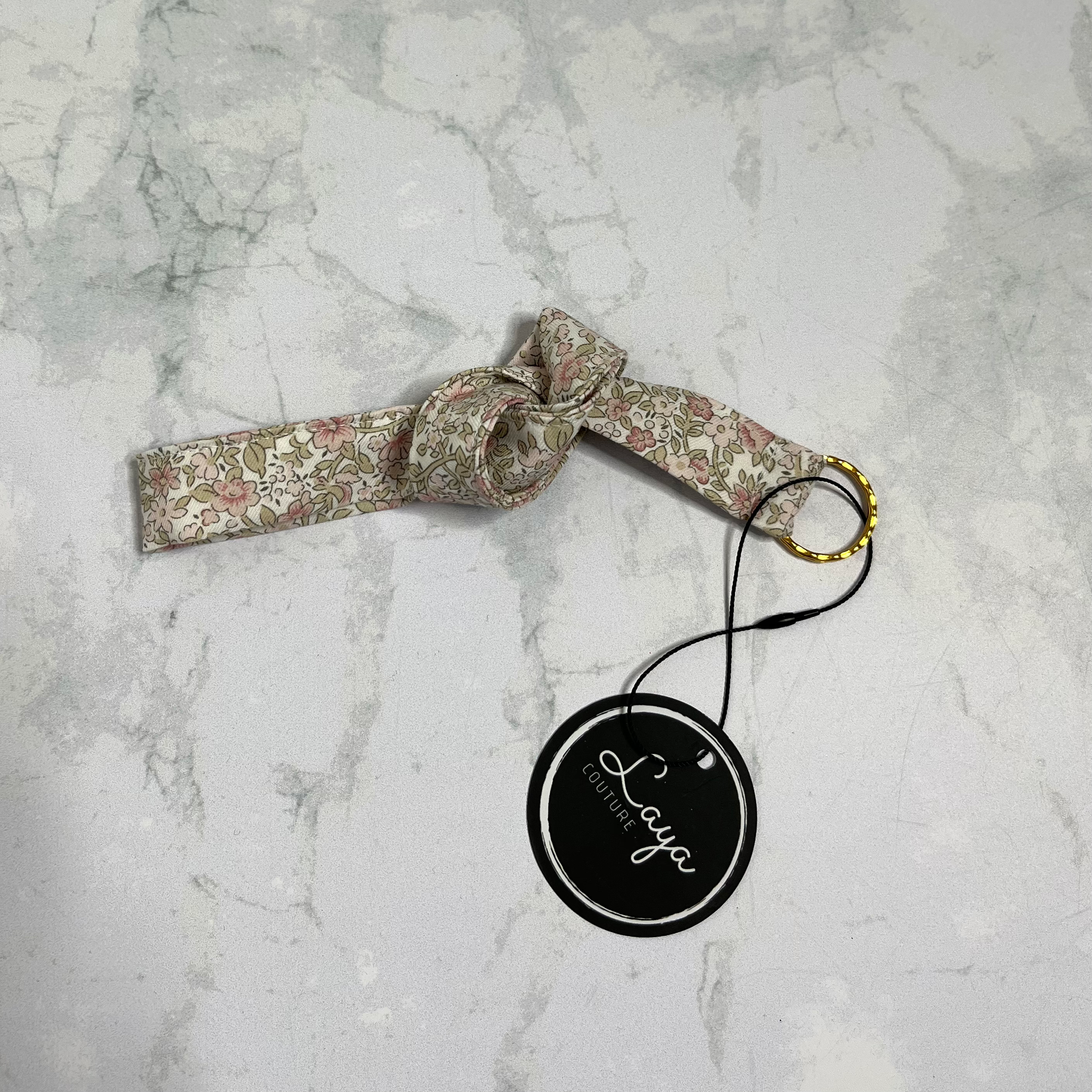 Porte-clé - fleurs roses