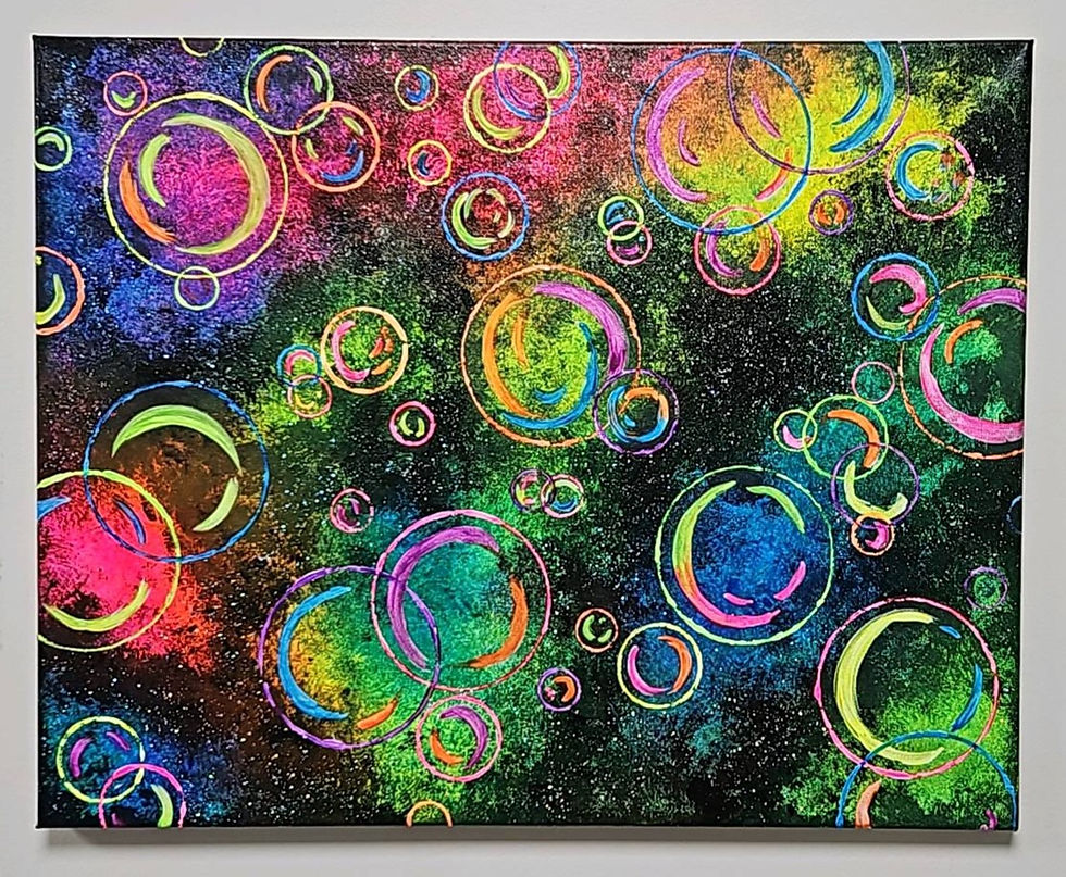Thumbnail: Disco Space Bubbles Painting