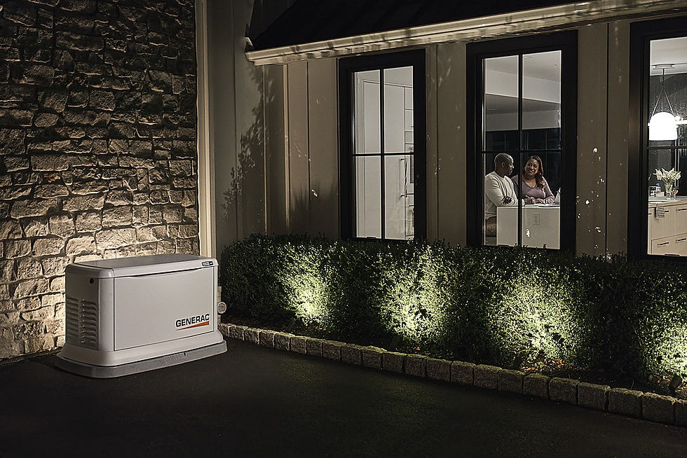 Picture of a nice home with a standby generator outside