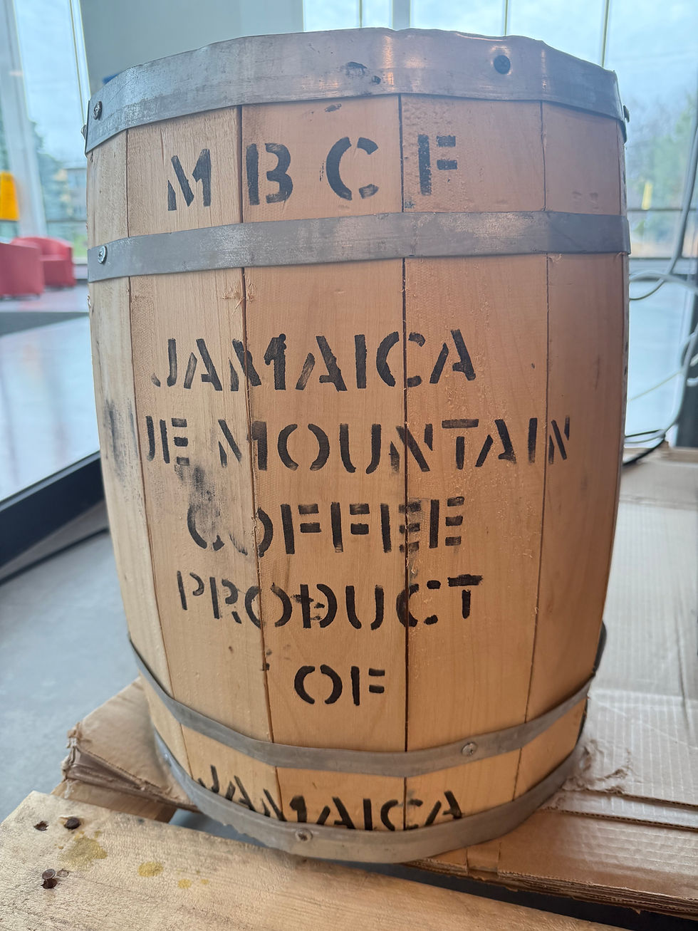 Jamaican Blue Mountain coffee barrel