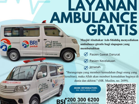 🚑 Layanan Ambulance Gratis & Alat Kesehatan Sinergi untuk Kemanusiaan