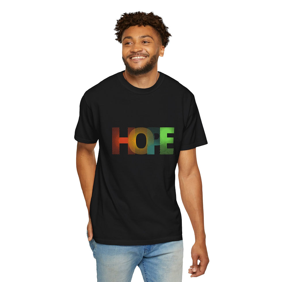Thumbnail: Hope Unisex Garment-Dyed T-shirt - Colorful Casual Tee for Everyday Wear