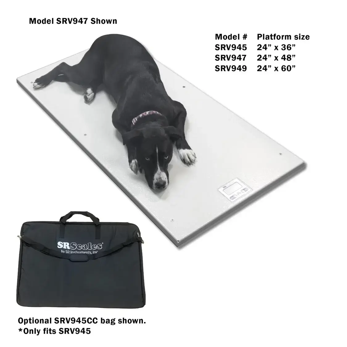 24" x 60" Mobile Veterinary Platform Scale (SRV949)