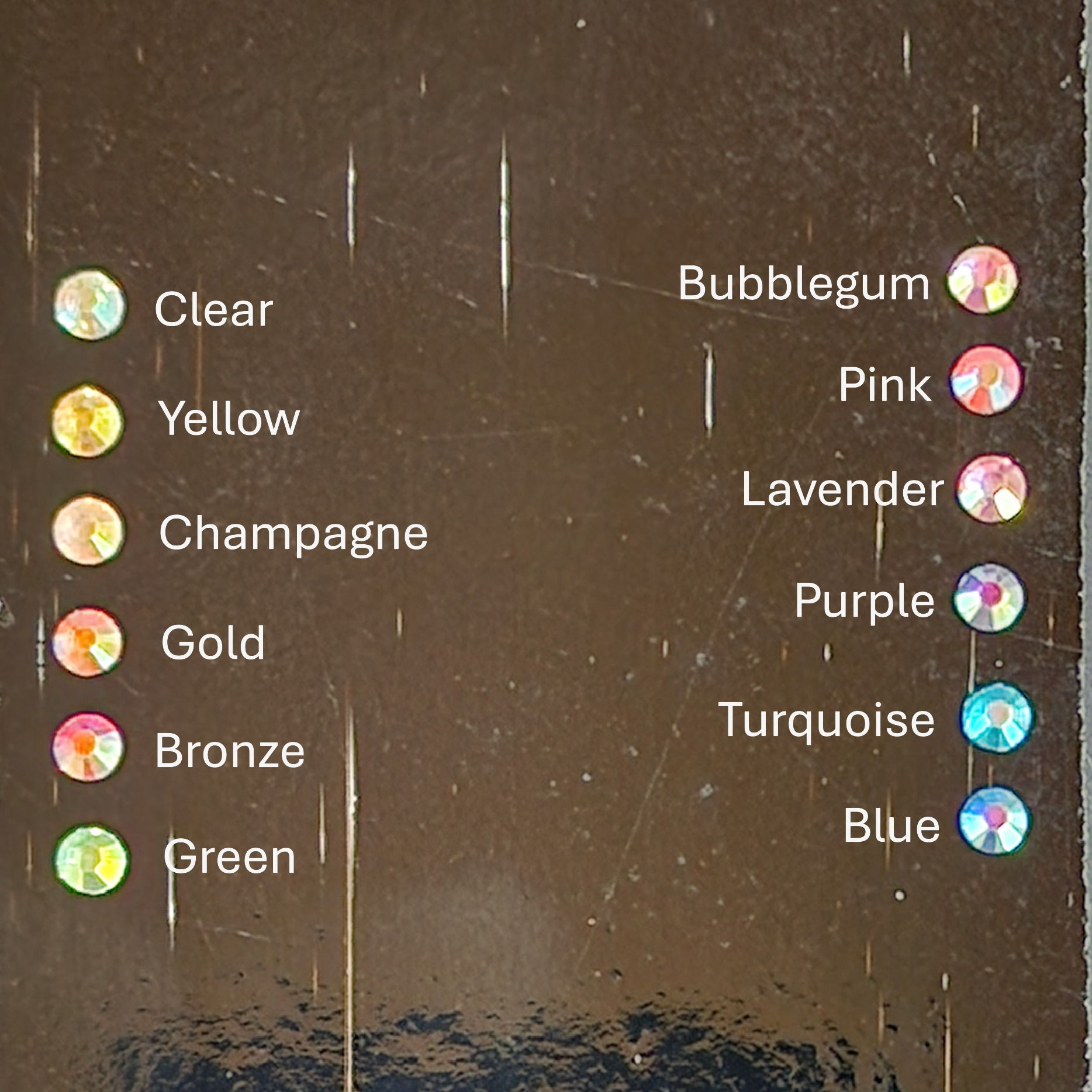 Irridescent Rhinestones