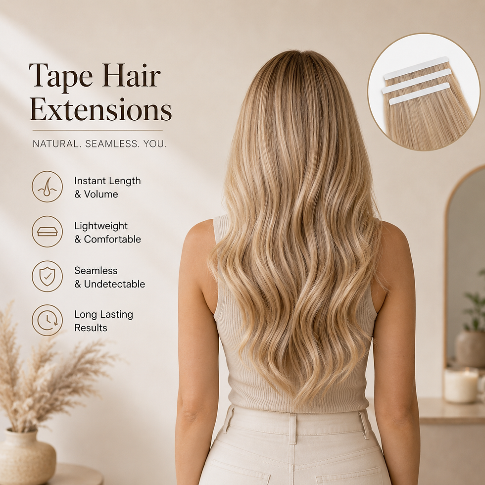 Echo Double Drawn Tape-In Hair Extensions, 40 Pieces — detail view 2